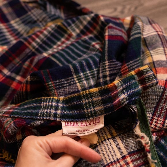 Vintage 70s tartan plaid wool pleated maxi skirt - Picture 12 of 12